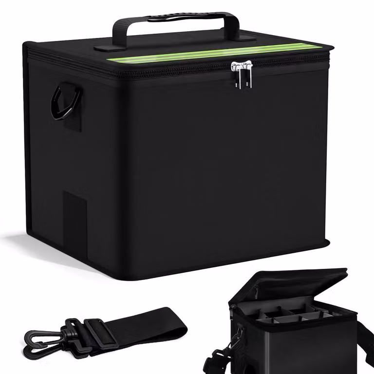 Borsa ignifuga per batterie, sicura per il trasporto di lipo, antideflagrante, impermeabile, colore nero