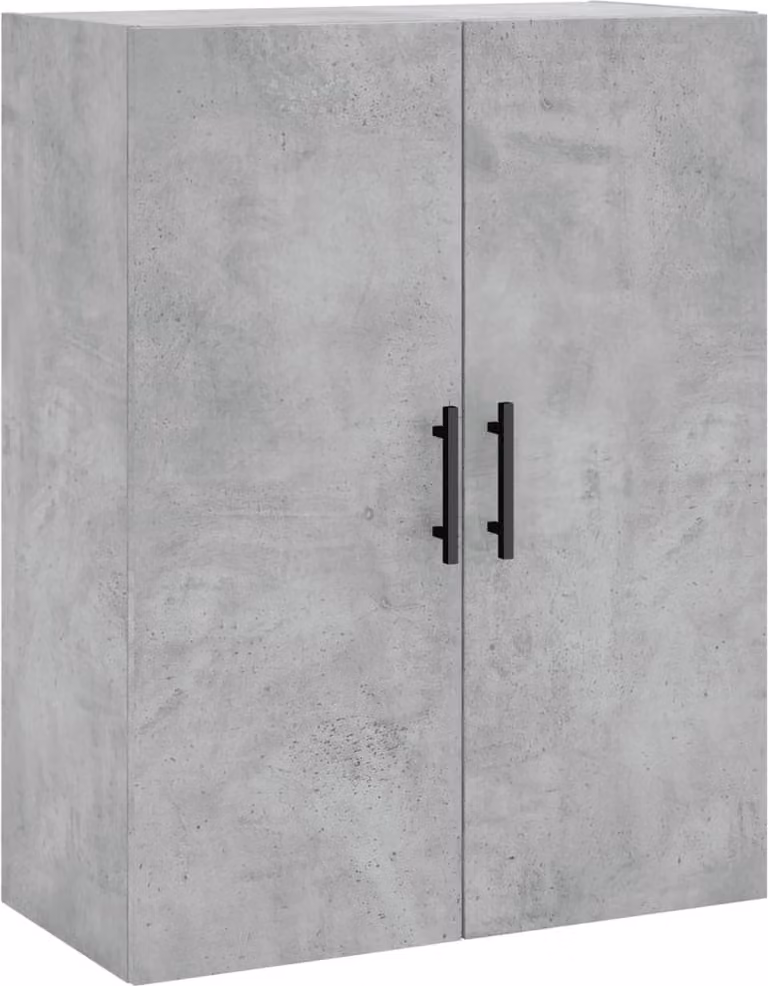 Mobile a Parete Grigio Cemento 69,5x34x90 cm