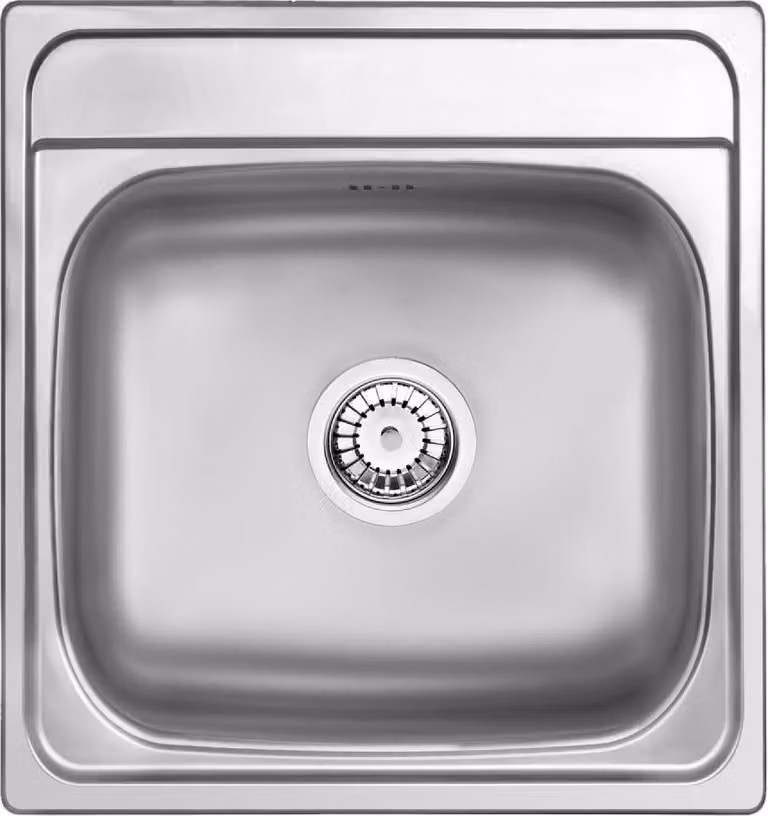 Decorazione in acciaio inox Mercato - Lavello in acciaio inox a 1 vasca (ZHM_3100)