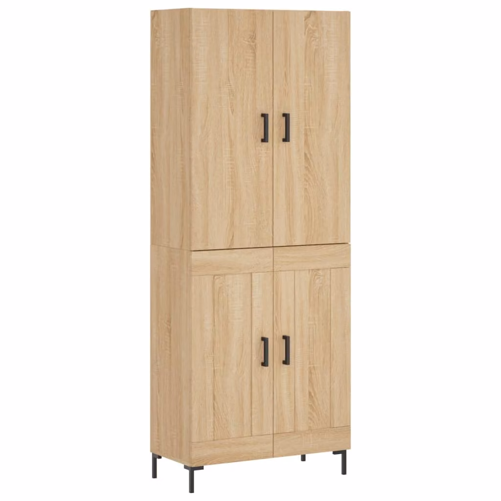 Credenza Rovere Sonoma 69,5x34x180 cm in Legno Multistrato