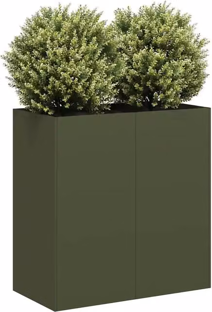 Fioriera Verde Oliva 80x40x80 cm in Acciaio Laminato a Freddo 860713