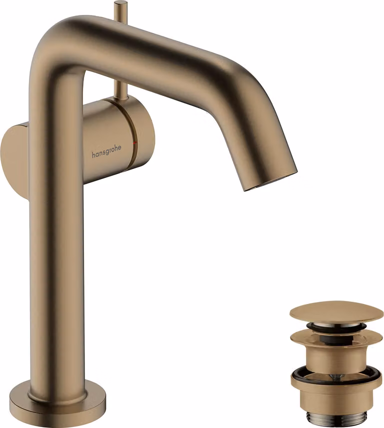 Robinetterie de lavabo hansgrohe Tecturis S 150 Fine CoolStart, EcoSmart+, avec vidage PUSH, portée de 139 mm, 73340140, 73340140