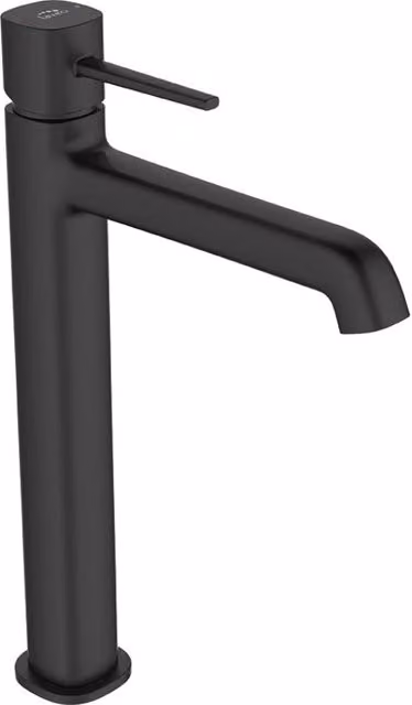 Miscelatore lavabo da appoggio – design elegante con leve sottili, aeratore regolabile e finitura nera opaca