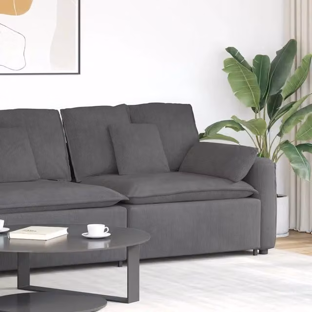 Modulo Terminale Bracciolo Divano Modulare con Cuscini-Sofa Modulare-Divanetto 100 cm 895456