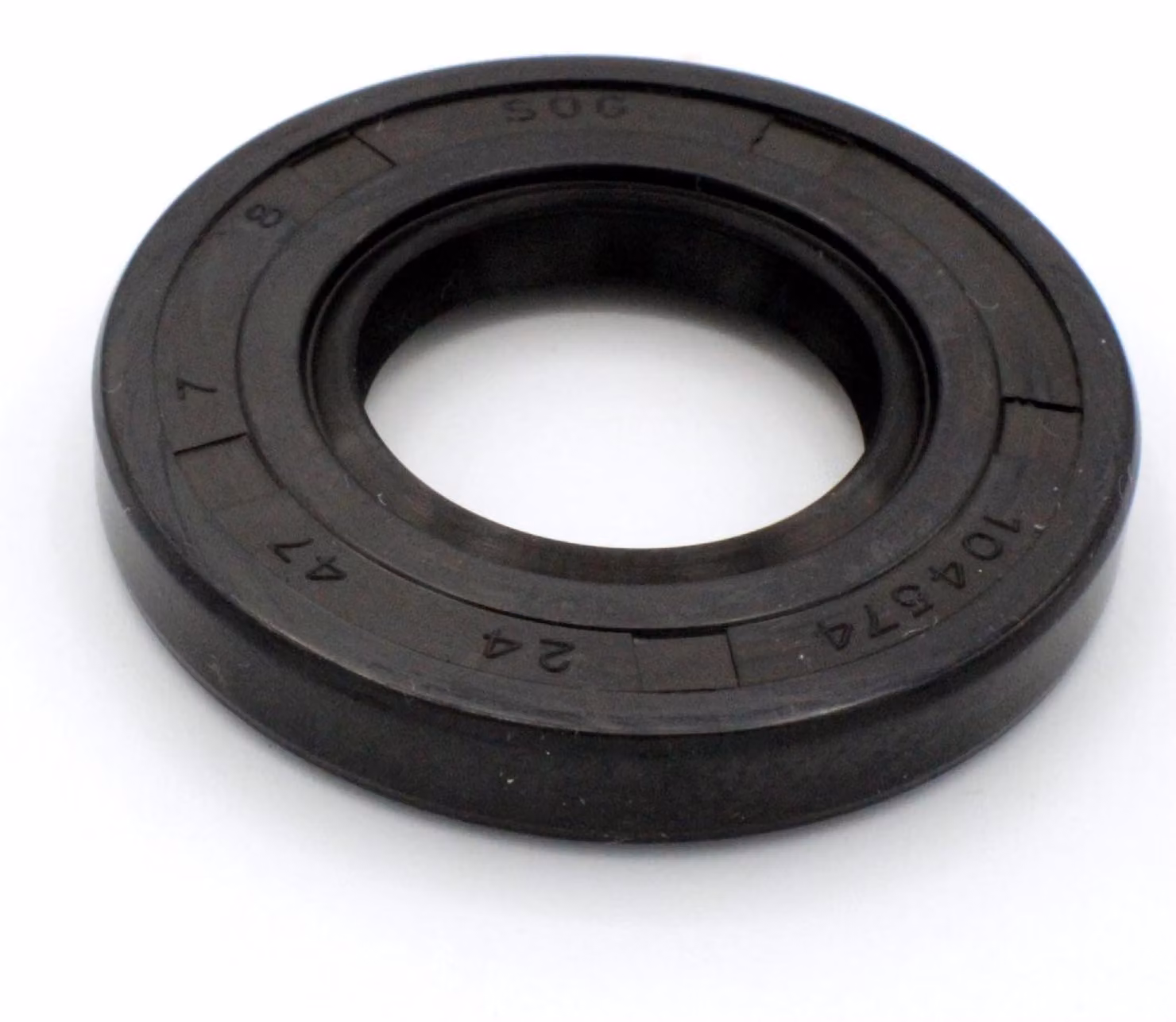Guarnizione radiale a labbro singolo, 24x47x7 mm, in NBR, conforme alla norma DIN 3760