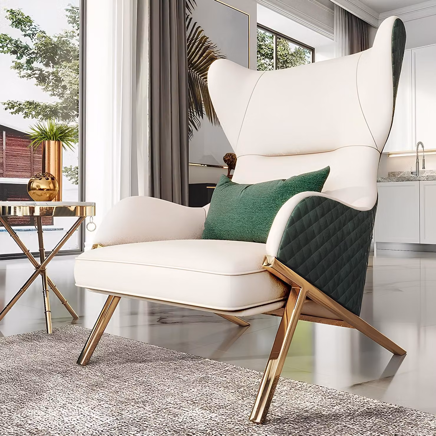 Design Sessel Metall Lounge Gruppe 4x Set Stuhl Stühle Relax Garnitur Club