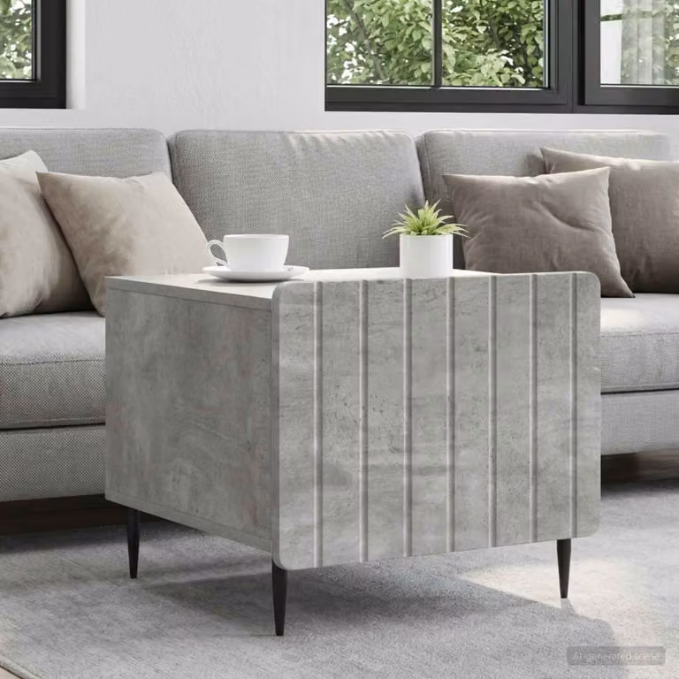 vidaXL Tavolino da salotto moderno con cassetto Grigio, L 49 x P 50 x H 42 cm