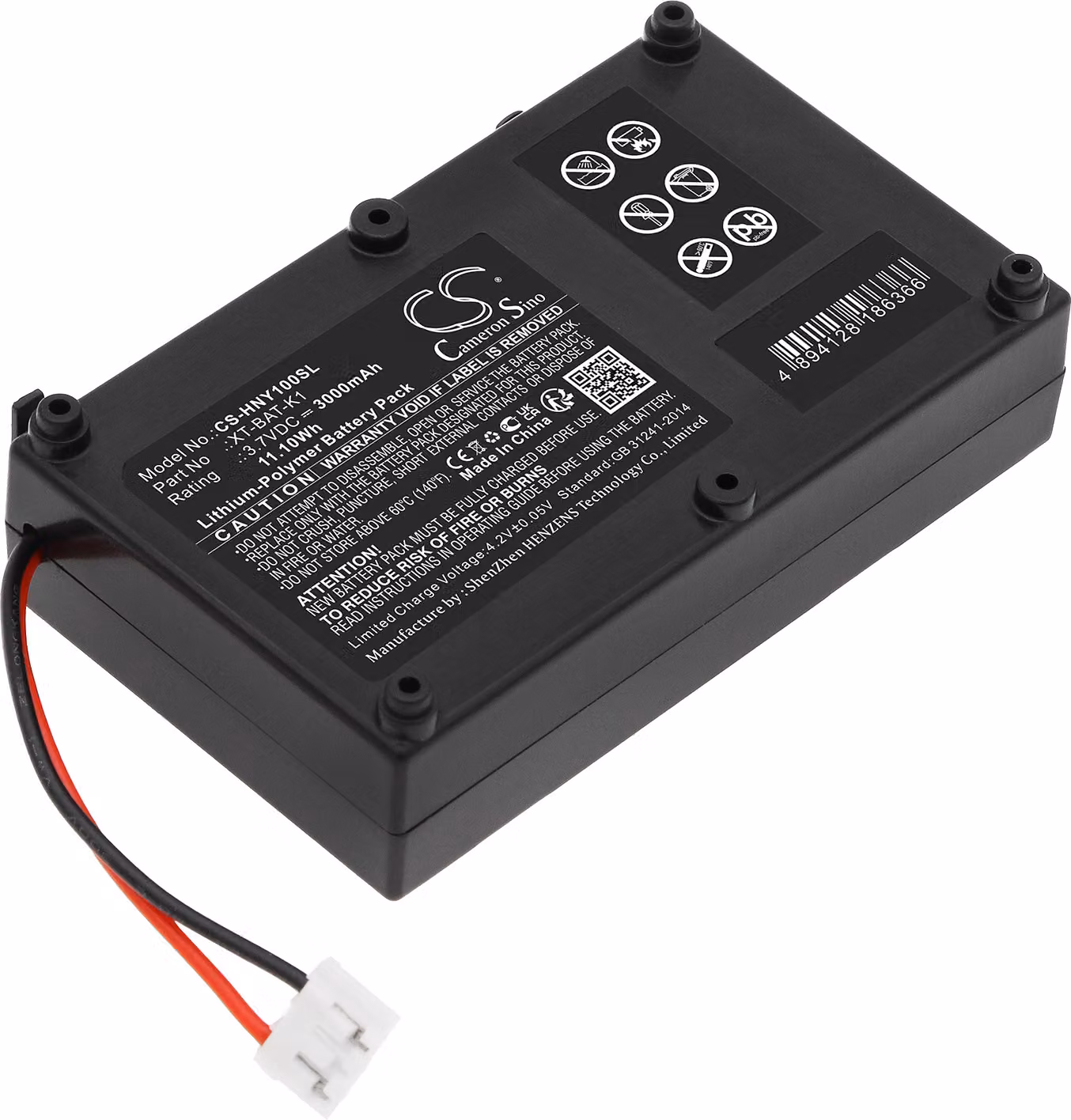 TECHTEK Batteria compatibile con [Honeywell] BW GasAlert Max XT II, BW Max XT II, GasAlert Max XT Legacy Multigas Monitors, GasAlertMax XT II, Max XT