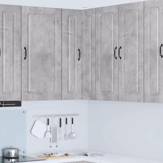 Armadio da cucina base moderno vidaXL in legno grigio con ante a battente e ripiani interni L/P/H: 57 x 57 x 100 cm