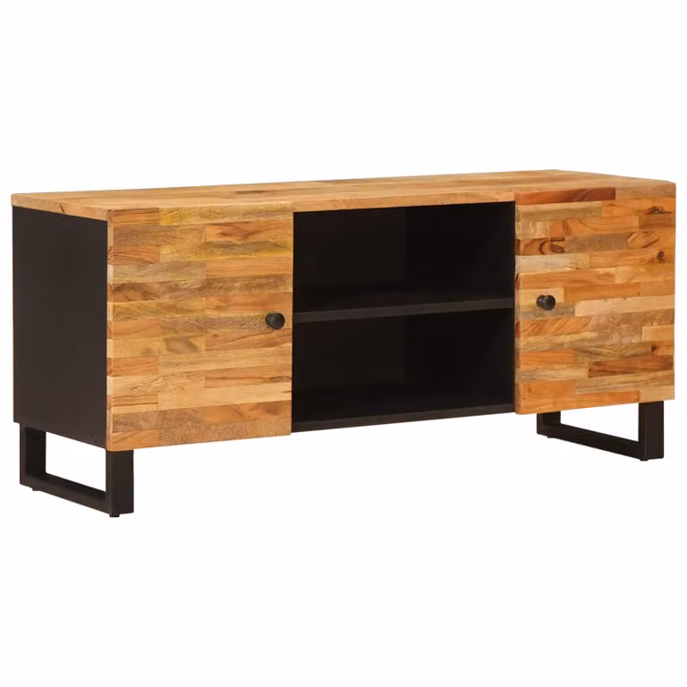 Mobile TV vidaXL in legno di mango massello marrone L 105 cm x P 33 cm x H 46 cm