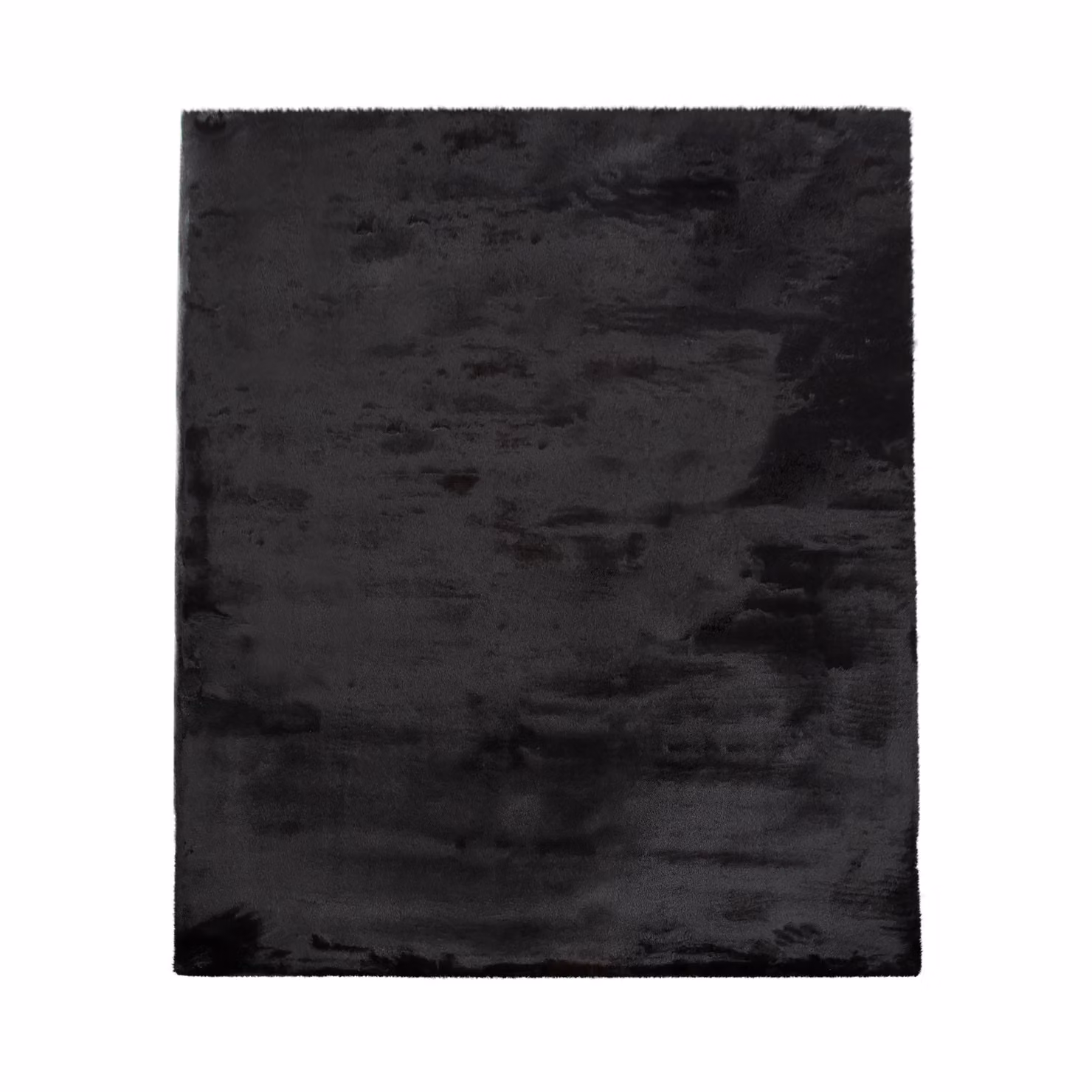 Tappeto rettangolare in ecopelliccia Fluffy nero 100x200 cm – 2