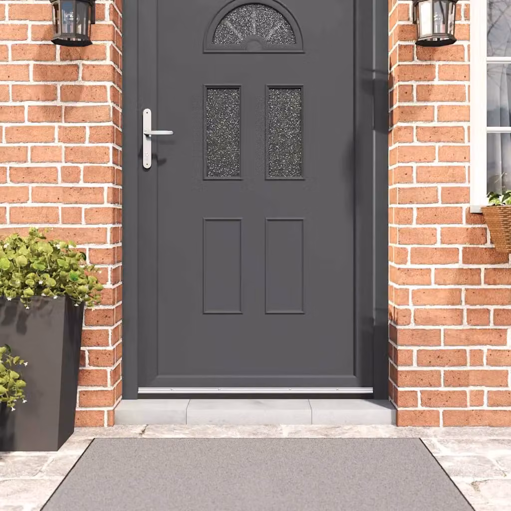 Set di 12 spazzole per porte a vite vidaXL in lega di alluminio color argento, Lunghezza: 100 cm
