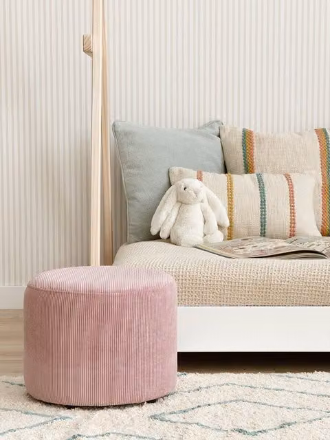 Pouf imbottito Harmony rosa Kenay Home