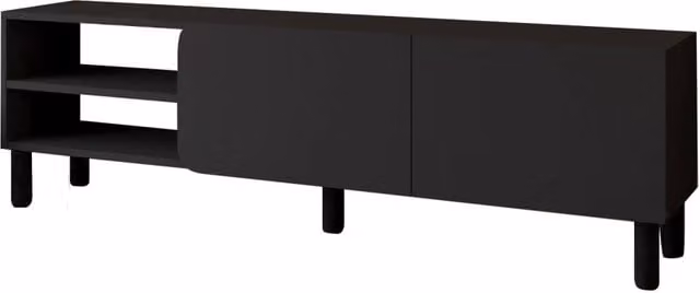 Mobile TV in legno "River" - 150 x 31 x 48 cm - Grigio antracite