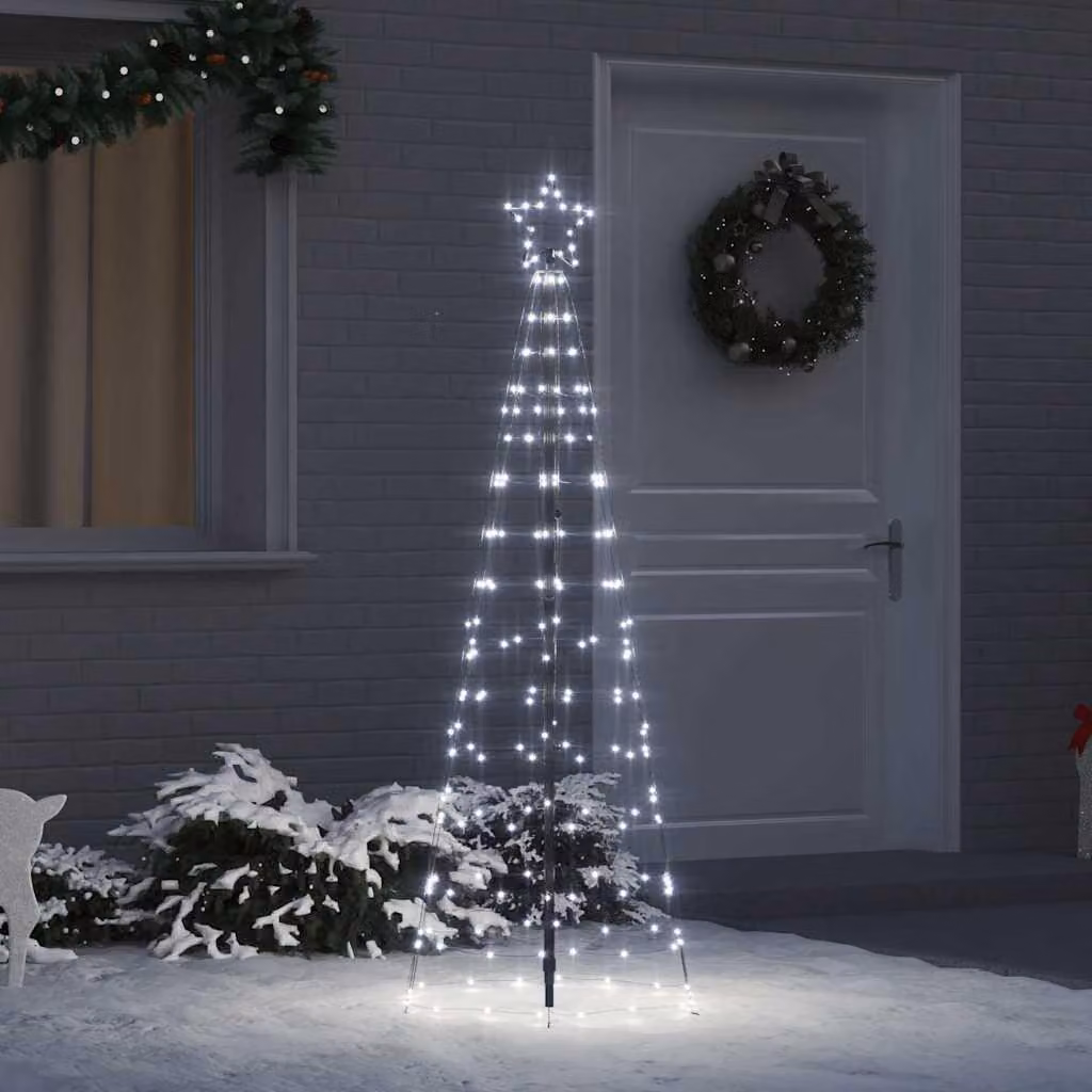 Maison Exclusive - Albero di Natale a LED, 250 cm, 390 LED, luce bianca fredda, struttura in acciaio, luce bianca fredda