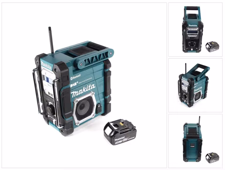 Radio da cantiere Makita DMR 112 F1 a batteria 7,2 - 18 V Bluetooth DAB+ + 1 batteria da 3,0 Ah - senza caricabatteria