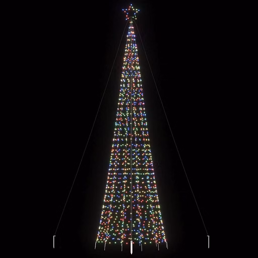vidaXL Albero di Natale a LED con Punte 1534 LED Colorato 500 cm