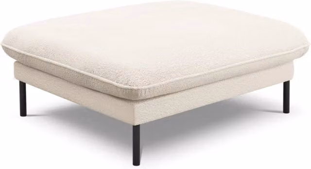 Cosmopolitan Design - Pouf "Vienna" in bouclé beige