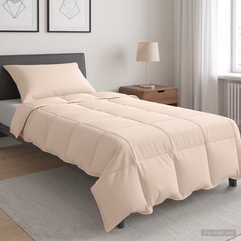 Set di 2 Piumoni Estivi vidaXL in Kapok Naturale Beige, Traspiranti e Anallergici