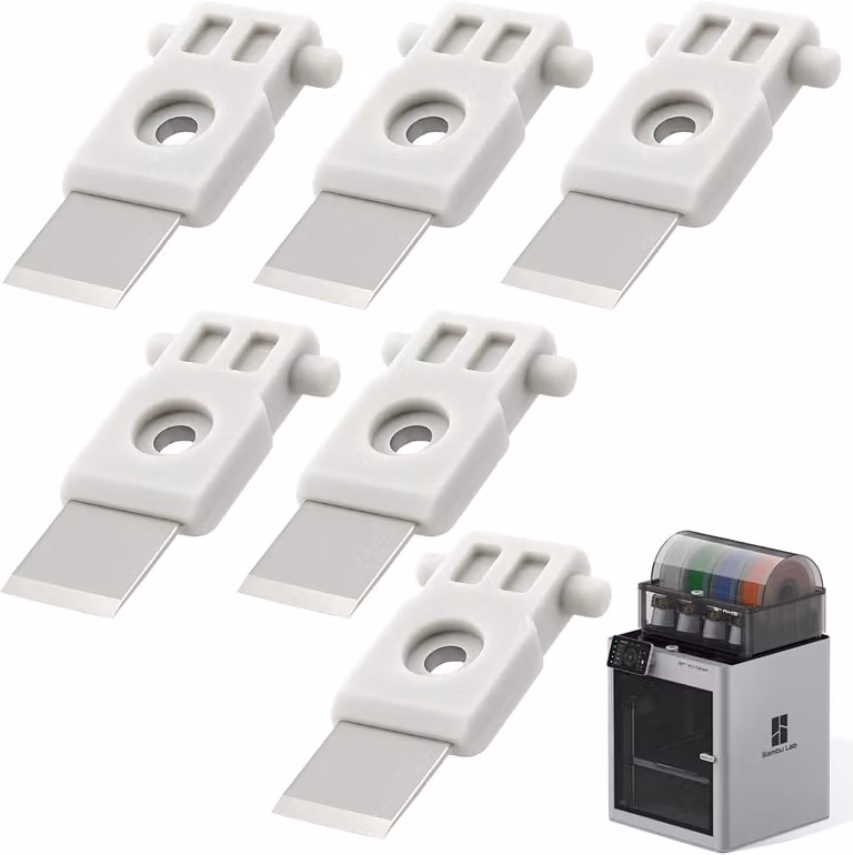 Set di strumenti per il taglio del filamento per stampanti 3D, composto da 6 pezzi, con taglierino, raschietto e lame di ricambio, per un taglio preciso