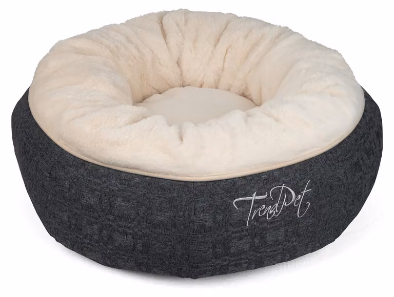 Letto confortevole rotondo per cani e gatti (beige)