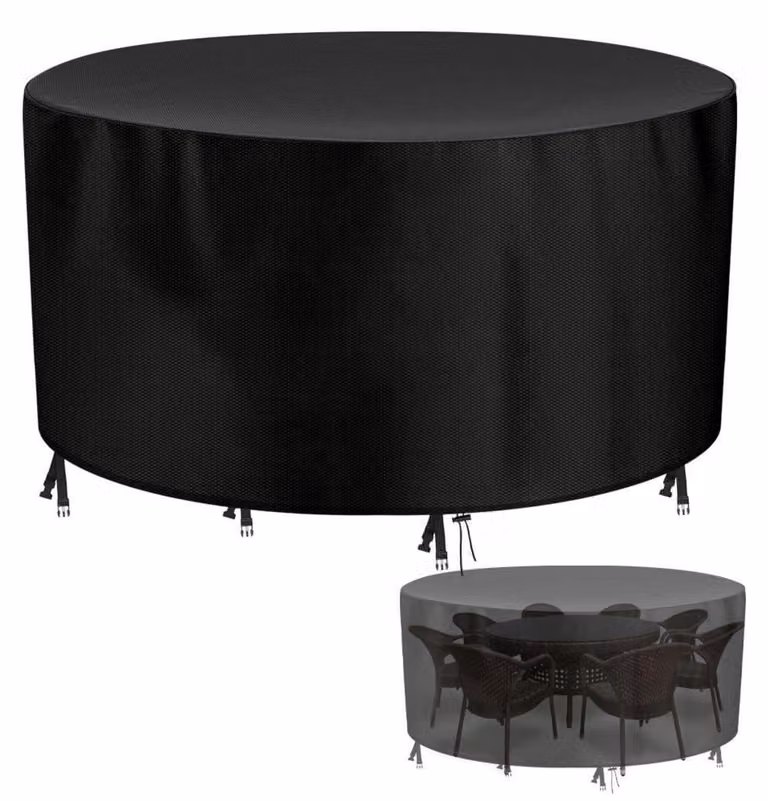 Copertura per mobili da giardino, forma rotonda, dimensioni 190 x 80 cm, impermeabile, resistente agli strappi, realizzata in tessuto Oxford