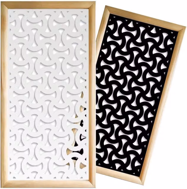 Signorbit SNAKE Moduli Decorativi Geometrici in Legno e PVC, Colore: Nero, L: 73 cm, H: 148 cm