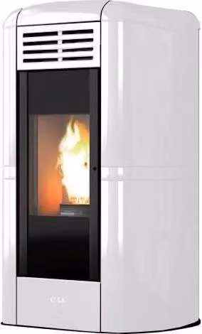 Stufa a pellet canalizzabile Cola Charme LA13KR0Y colore Bianco con efficienza del 90%