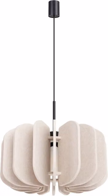 Lampada a sospensione e da terra moderna MULA con paralume in feltro 45 cm nero beige