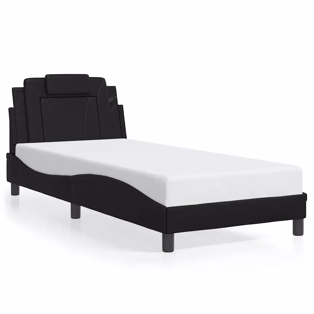 Giroletto Viana vidaXL in similpelle nero senza materasso L/P/H: 190 x 90 cm – 2