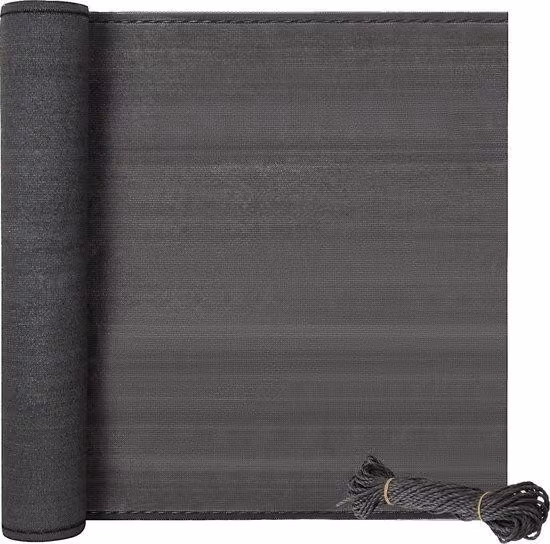Tenda da sole e frangivento 2 in 1, resistente alle intemperie, grigio, 1,5 x 6 m