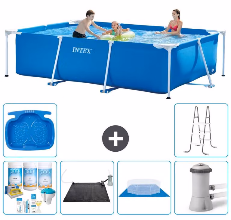 Piscina fuori terra rettangolare - 300x200x75 cm - 7 pezzi - Modello S20840