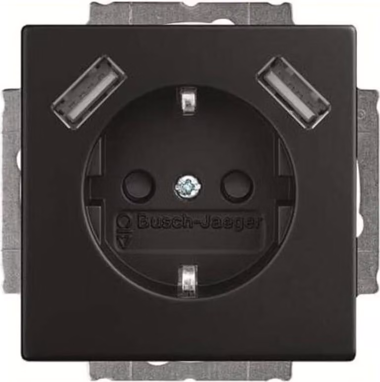 Busch-Jaeger SCHUKO-2x Presa USB 20 EUCB2USB-885 2CKA002011A6279