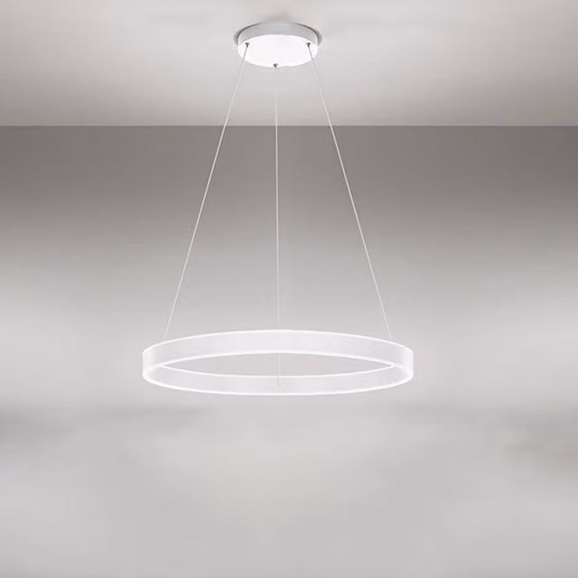 Sospensione Moderna Perenz Kirko in Metallo Bianco con LED da 80W e Luce Bianco Caldo – 1