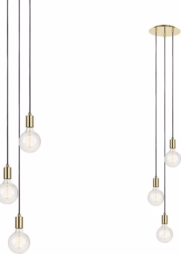 Lampada a sospensione SKY in ottone 3 lampadine