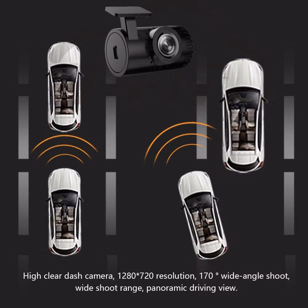 Videocamera da cruscotto USB, navigatore Android per auto, registratore di guida, videocamera da cruscotto DVR con sistema ADAS integrato, grandangolo da 170°, visione notturna