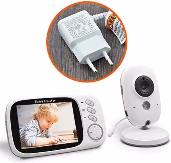 Babyfono con Telecamera La Gran Vida Bianco con Display LCD da 3.2 Pollici, Visione Notturna, Talk-Back e Modalità VOX
