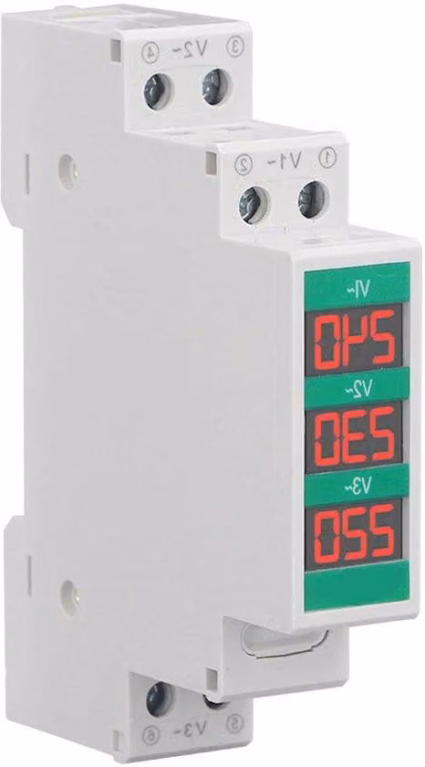 Voltmetro trifase 60-450 V, ultrapreciso e compatto, per apparecchi elettrici