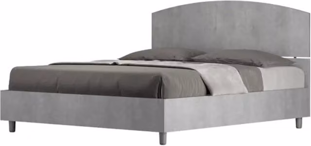Letto matrimoniale contenitore 160x200 cemento Dora
