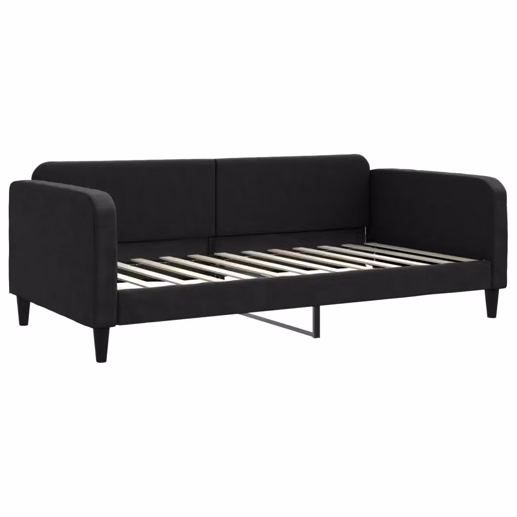 Letto da giorno moderno vidaXL nero con struttura imbottita L: 200 cm, P: 110 cm, H: 75 cm – 2