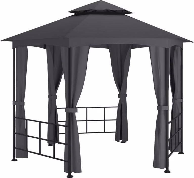 Gazebo con Pareti Laterali 3,1x2,7 m Antracite