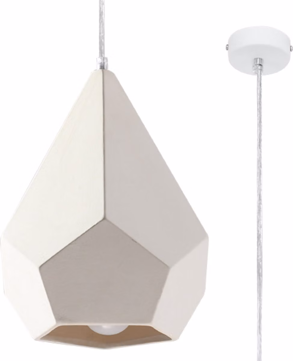 Lampada a sospensione in Vetroceramica PAVLUS 1xE27 15W Vetroceramica 135x25x25cm Sollux Lighting