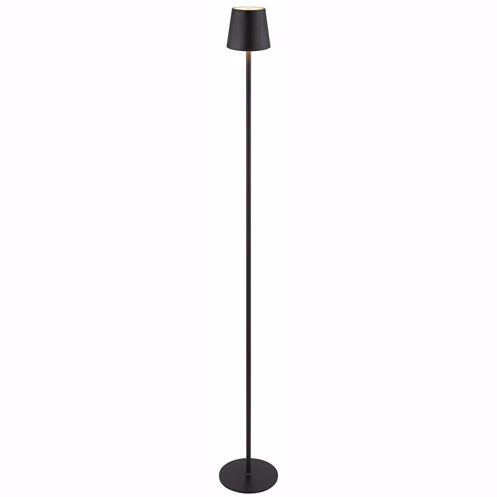 Lampada da terra a LED, nera, touch dimmer, IP44, H 120 cm