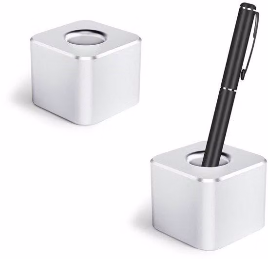 Portaoggetti a due ripiani per ufficio, portaoggetti da ufficio, organizer da ufficio, accessori da scrivania, porta-spazzolini da denti per uso domestico (argento)