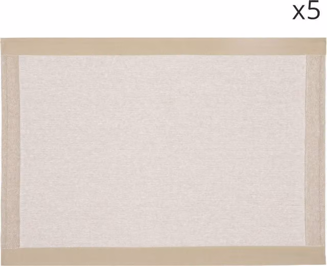 Set di 5 strofinacci KASANOVA beige, dimensioni 50x70 cm