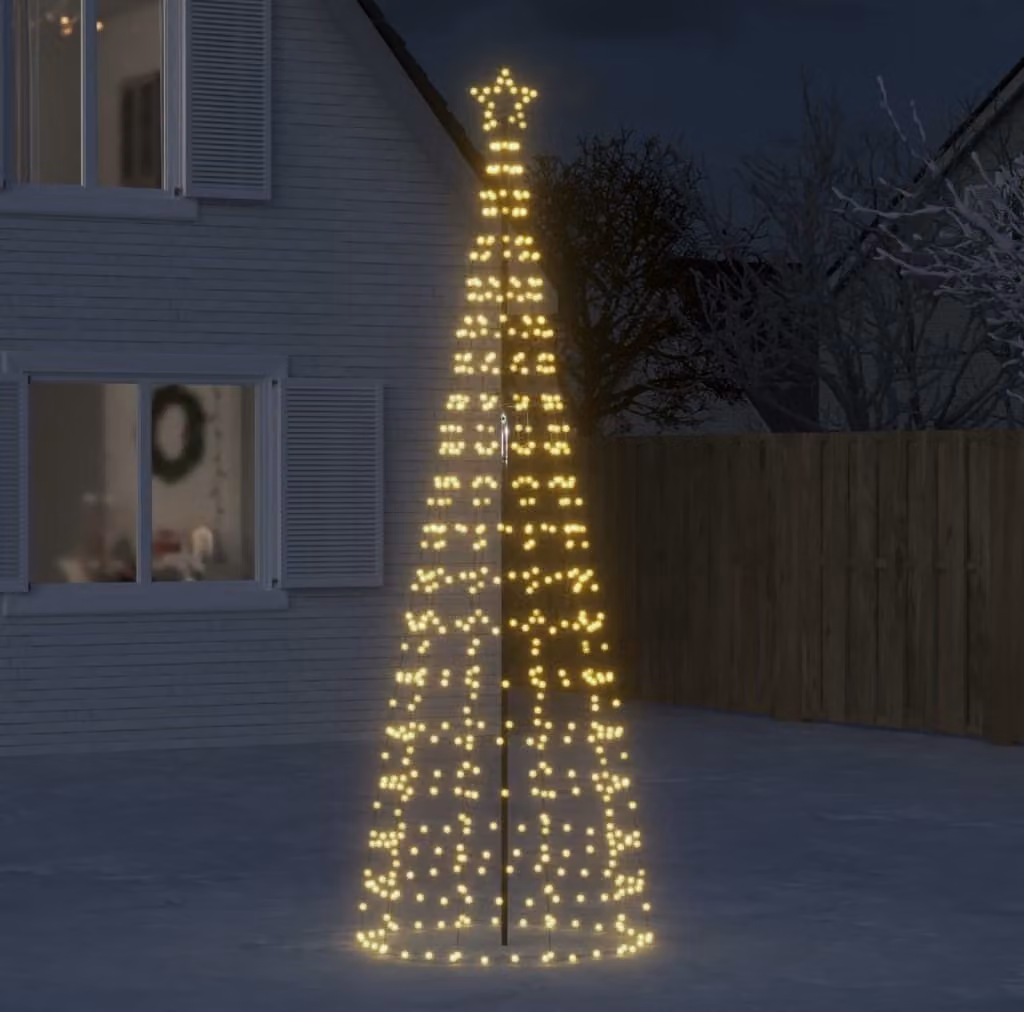 Maison Exclusive - Albero di Natale a LED con picchetti da terra, 570 LED, luce bianca calda, 300 cm