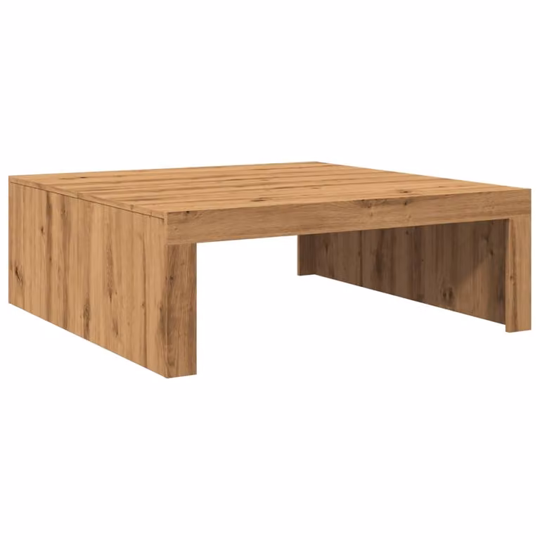 Tavolino Salotto Rovere Artigianale 100x100x35 cm in Truciolato