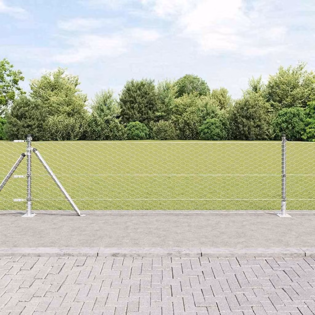 Maison Exclusive - Palo della recinzione Argento 10 x 0,4 m (rete da 36 mm)