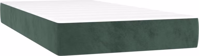 Materasso a Molle Insacchettate Rigidità Media Verde Scuro 80x210x20 cm in Velluto