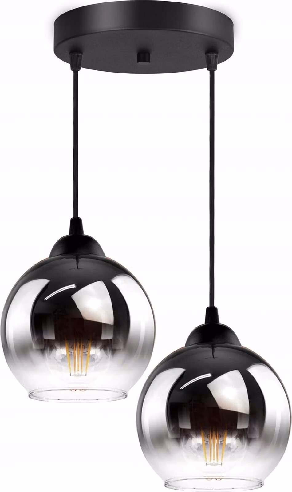 FKL DESIGN Home Deco Lampada da soffitto Lampada a sospensione Sfera di lampada Nero Grigio Bianco